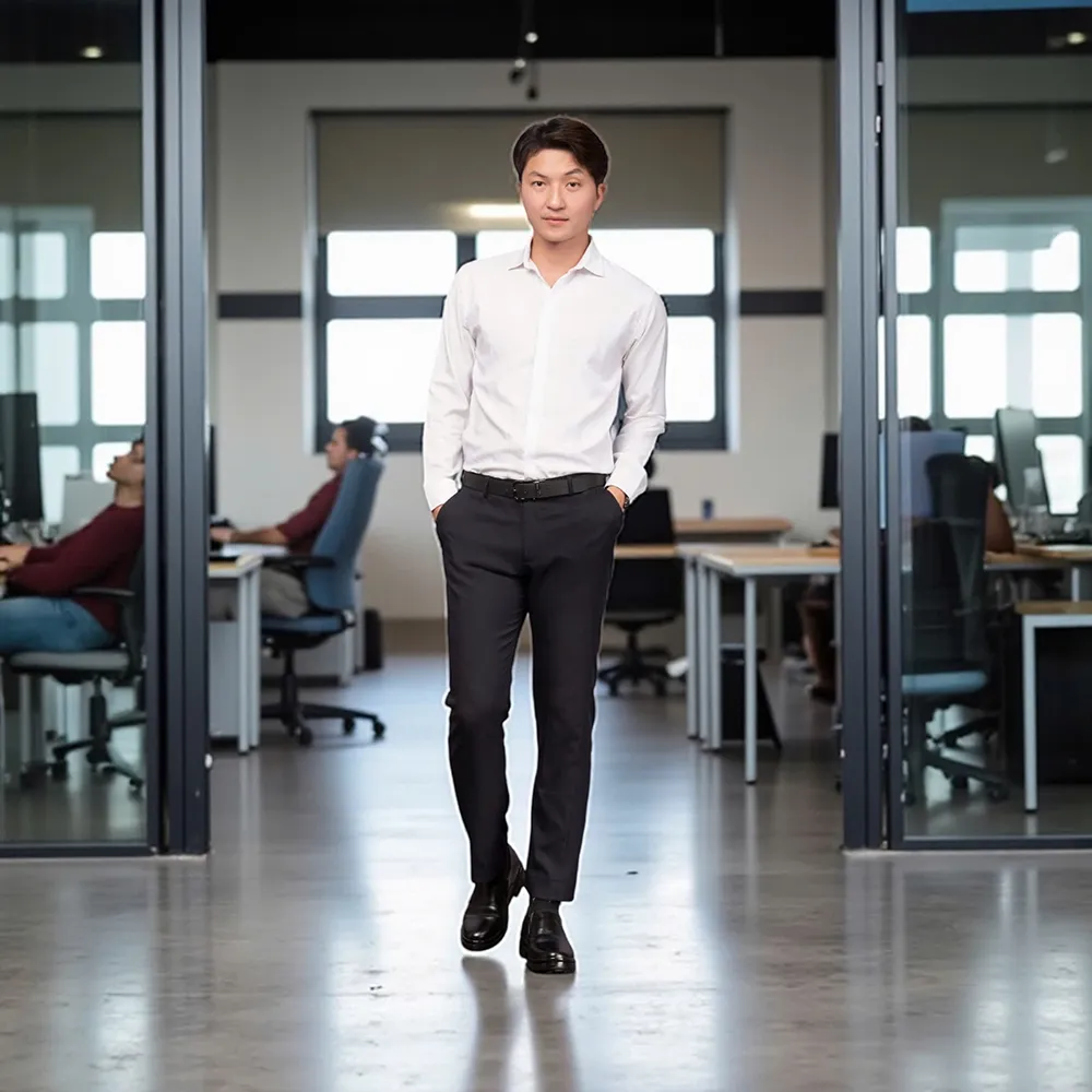 GIÀY ĐẾ CAO NAM  SIÊU NHẸ T143 ĐEN CAO 7CM