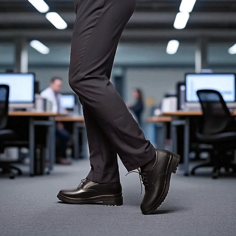 GIÀY CAO NAM SIÊU NHẸ T141 ĐEN CAO 7CM