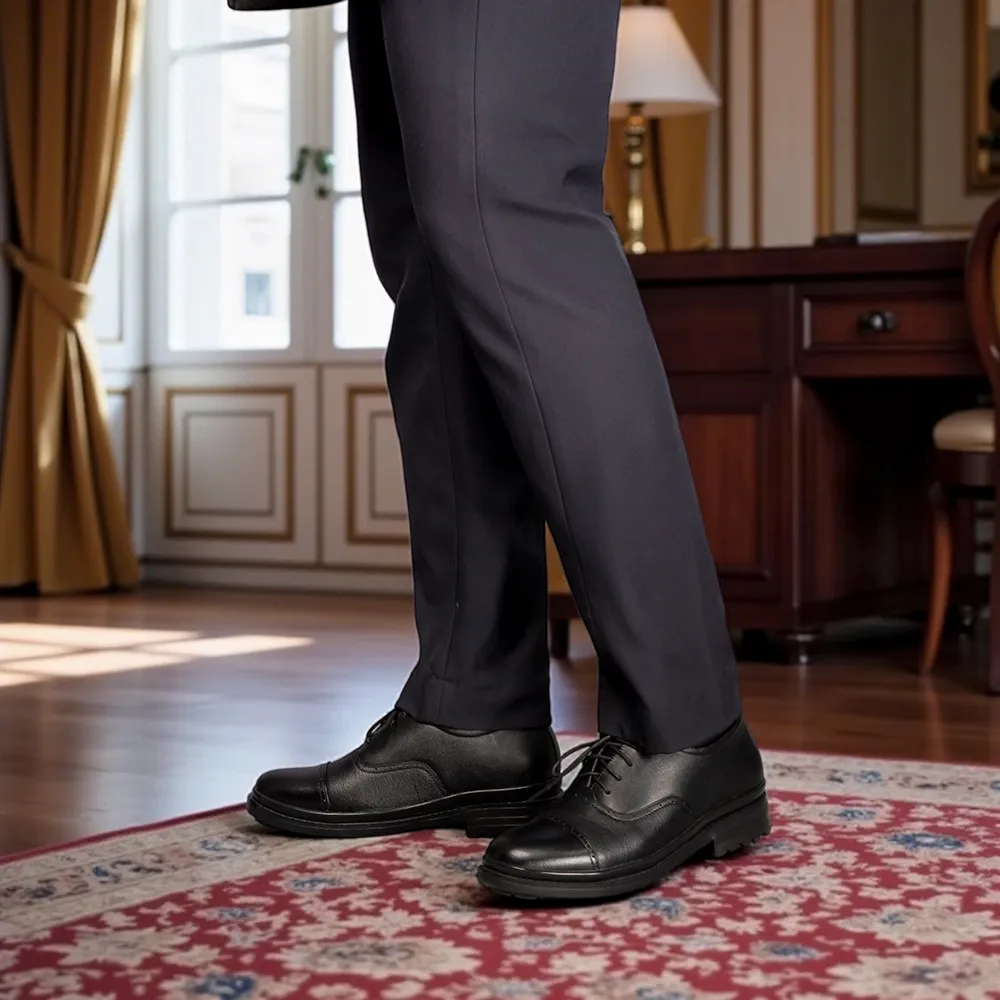 GIÀY CAO NAM  SIÊU NHẸ T122 ĐEN CAO 7CM