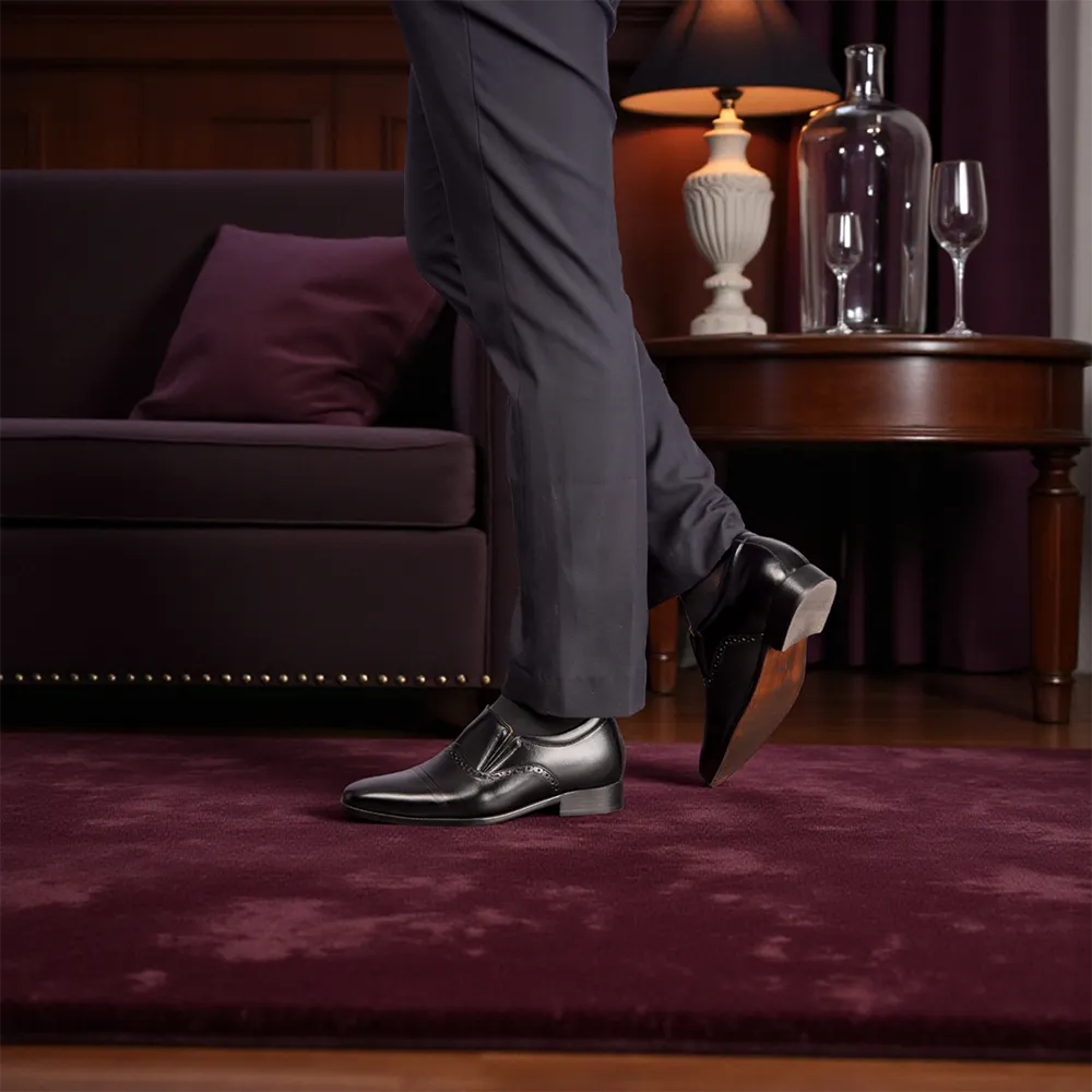 GIÀY TĂNG CHIỀU CAO NAM A211 ĐEN CAO 6CM