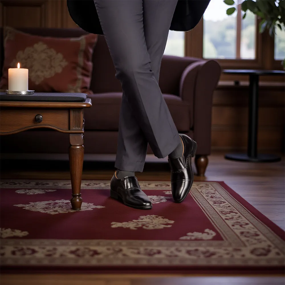 GIÀY TĂNG CHIỀU CAO NAM A211 ĐEN CAO 6CM