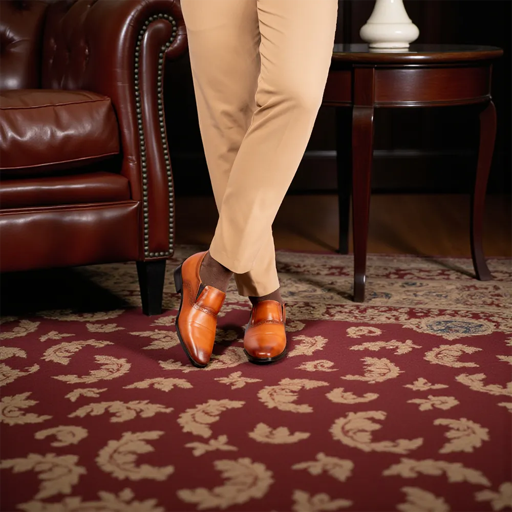 GIÀY TĂNG CHIỀU CAO NAM A211 NÂU BÒ CAO 6CM