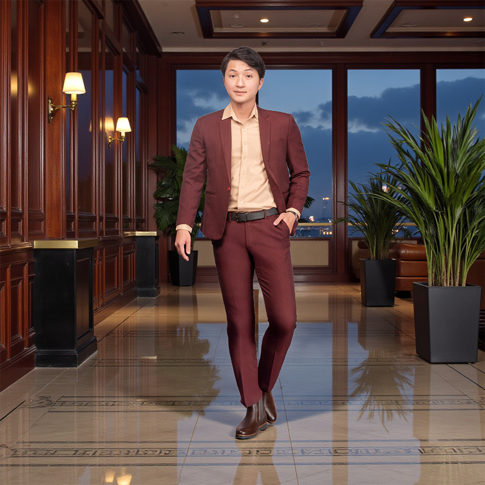 GIÀY CHELSSEA BOOTS NAM S1077 NÂU TỐI 7CM