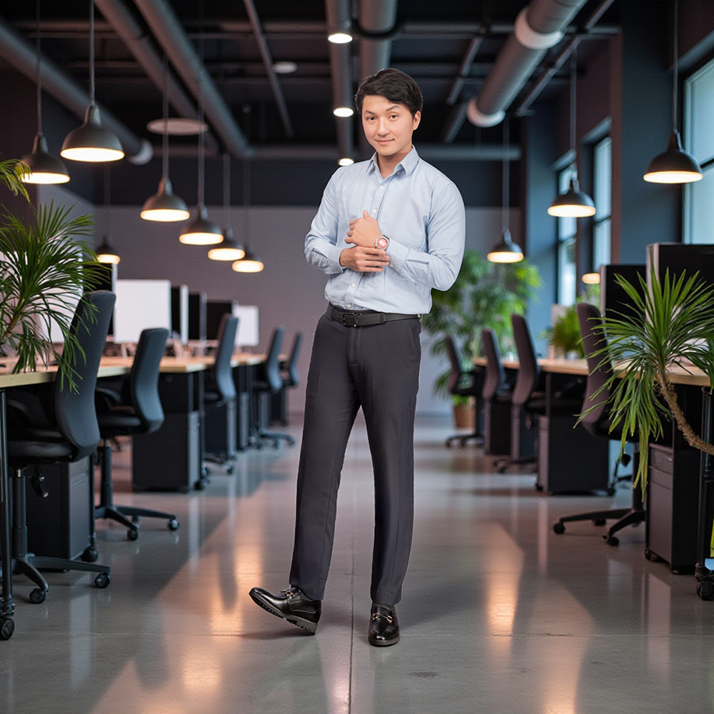 GIÀY CAO NAM SIÊU NHẸ S1097 ĐEN 7.5CM