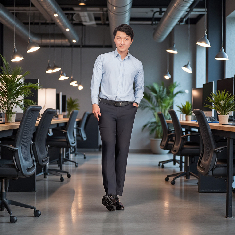 GIÀY CAO NAM SIÊU NHẸ S1097 ĐEN 7.5CM