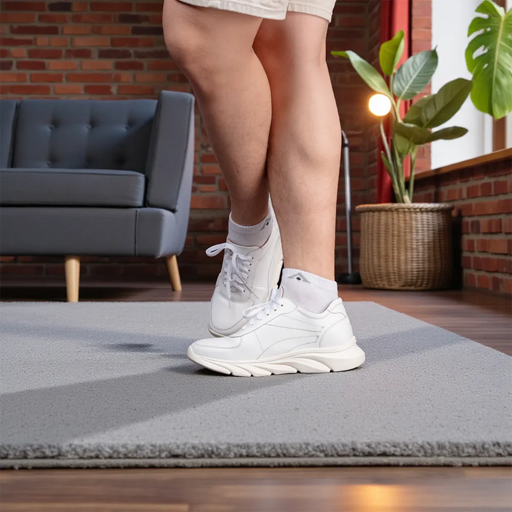 GIÀY ĐẾ CAO NAM SIÊU NHẸ T228 TRẮNG CAO 6CM