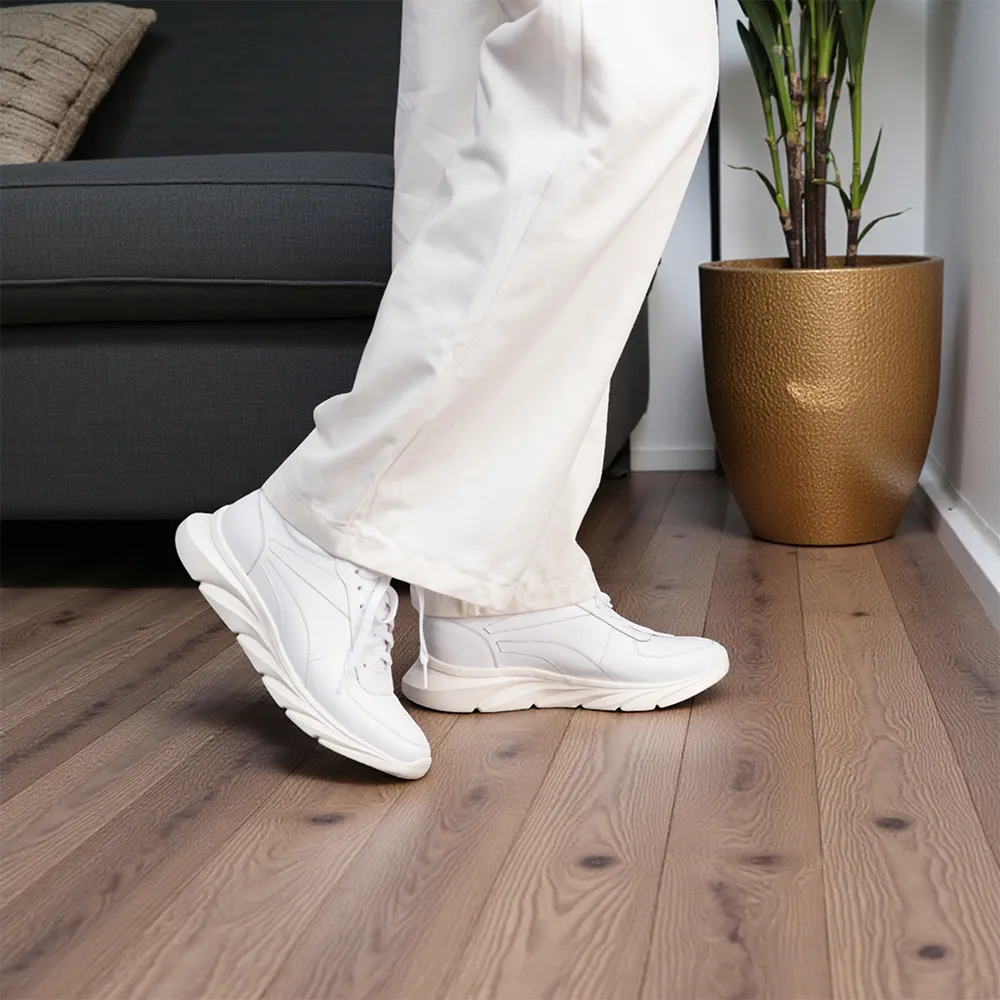 GIÀY ĐẾ CAO NAM SIÊU NHẸ T228 TRẮNG CAO 6CM