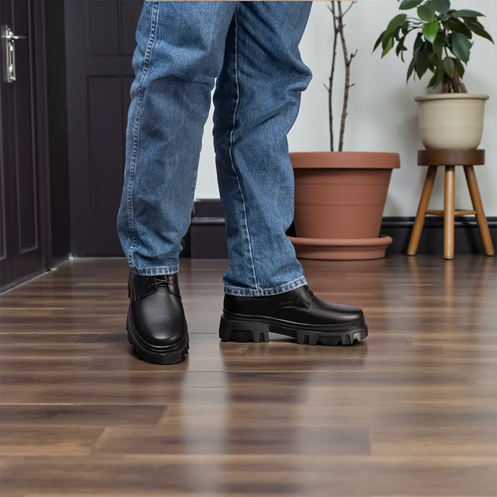 GIÀY CAO NAM  SIÊU NHẸ T112 ĐEN CAO 9CM