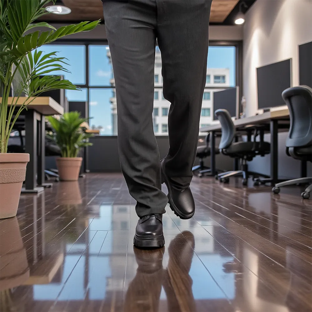 GIÀY CAO NAM  SIÊU NHẸ T112 ĐEN CAO 9CM