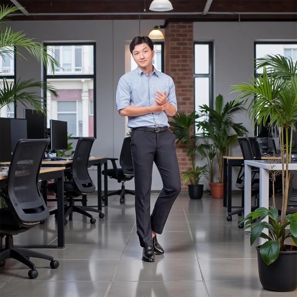 GIÀY CAO NAM T402 ĐEN CAO 6.5CM