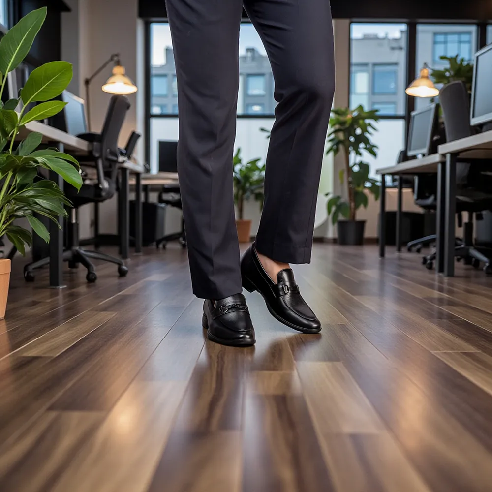 GIÀY CAO NAM T402 ĐEN CAO 6.5CM