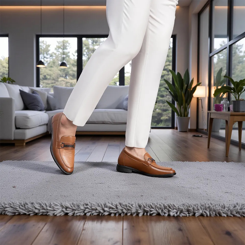 GIÀY CAO NAM T402 NÂU BÒ CAO 6.5CM