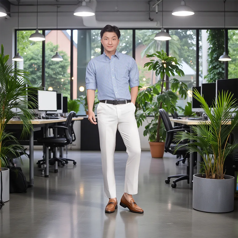 GIÀY CAO NAM T402 NÂU BÒ CAO 6.5CM