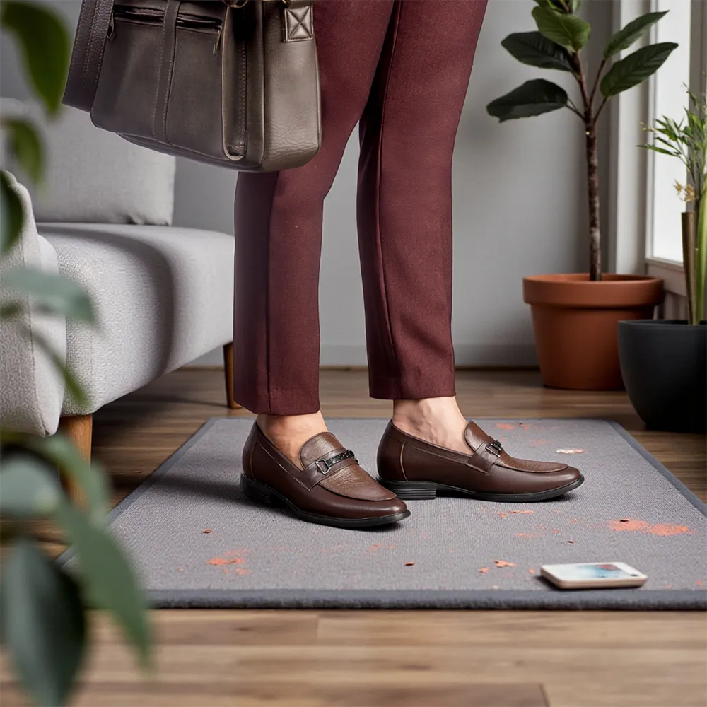 GIÀY CAO NAM T402 NÂU TỐI CAO 6.5CM