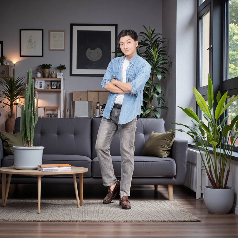 GIÀY CAO NAM T402 NÂU TỐI CAO 6.5CM