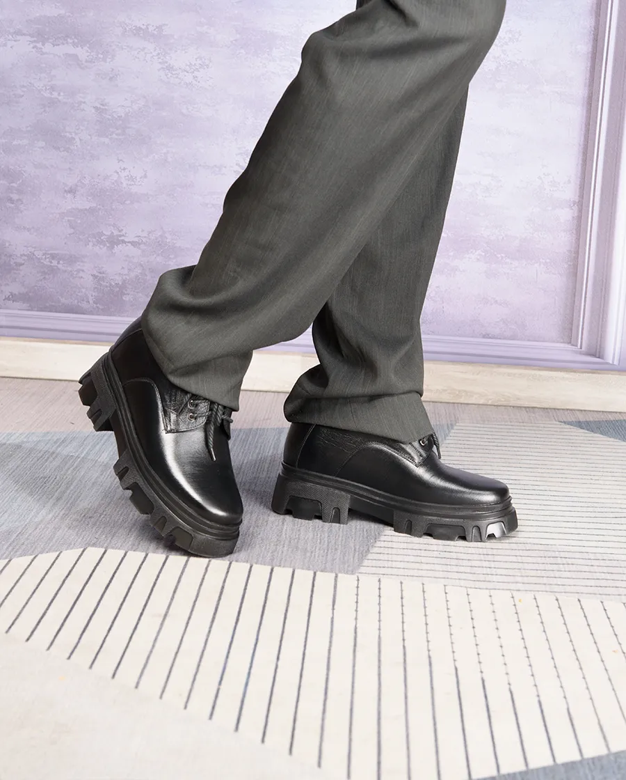 GIÀY TĂNG CHIỀU CAO NAM  SIÊU NHẸ T167 ĐEN SỌC CAO 13CM
