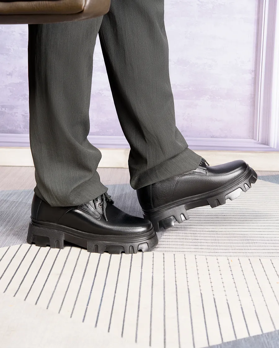 GIÀY TĂNG CHIỀU CAO NAM  SIÊU NHẸ T167 ĐEN SỌC CAO 13CM
