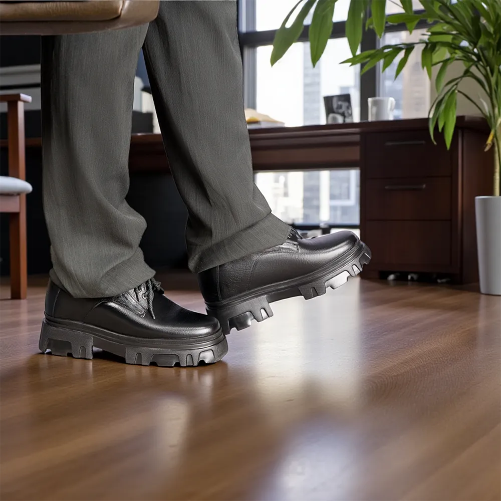 GIÀY TĂNG CHIỀU CAO NAM  SIÊU NHẸ T167 ĐEN SỌC CAO 13CM