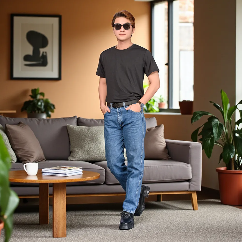 GIÀY TĂNG CHIỀU CAO NAM  SIÊU NHẸ T167 ĐEN SỌC CAO 13CM