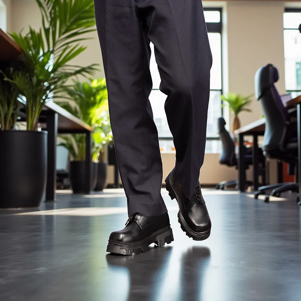 GIÀY TĂNG CHIỀU CAO NAM  SIÊU NHẸ T168 ĐEN CAO 11CM