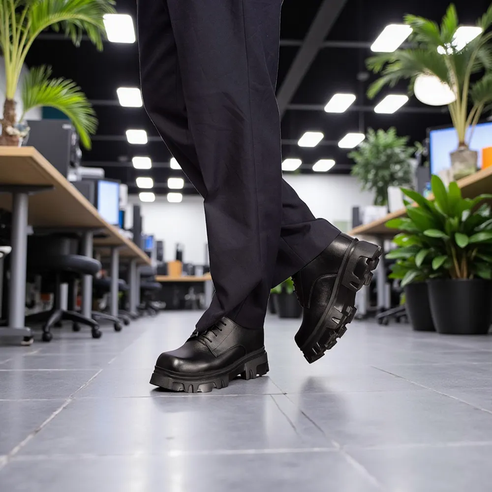 GIÀY TĂNG CHIỀU CAO NAM  SIÊU NHẸ T168 ĐEN CAO 11CM