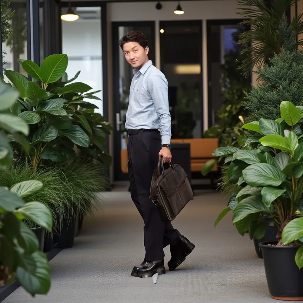 GIÀY ĐẾ CAO NAM  SIÊU NHẸ T168 ĐEN CAO 13CM