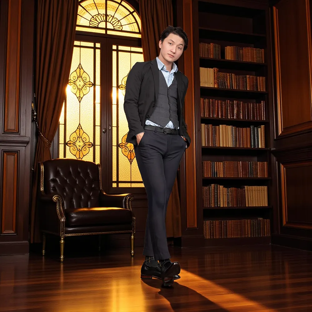 GIÀY TĂNG CHIỀU CAO NAM A215 ĐEN 6CM