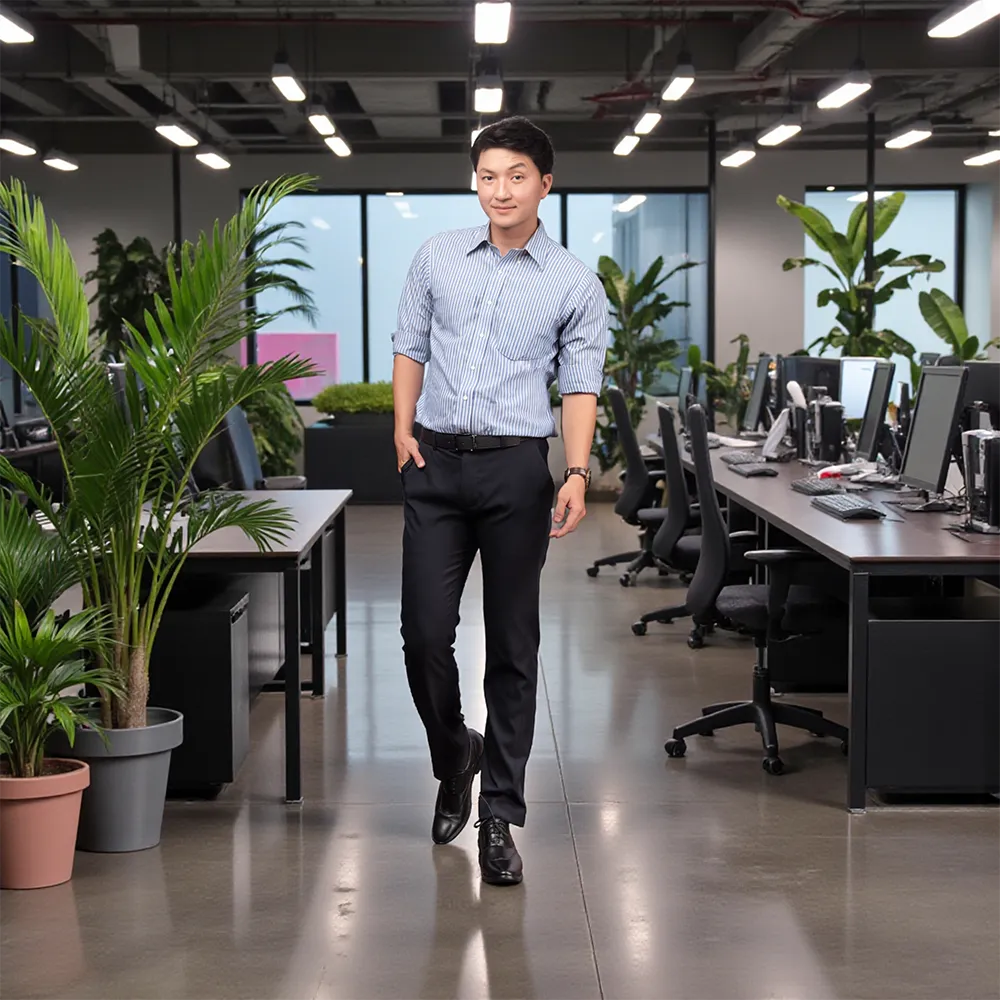 GIÀY CAO NAM T401 ĐEN CAO 6.5CM