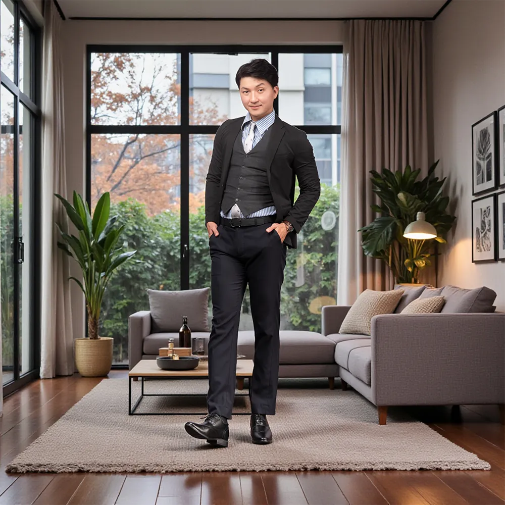 GIÀY CAO NAM T401 ĐEN CAO 6.5CM