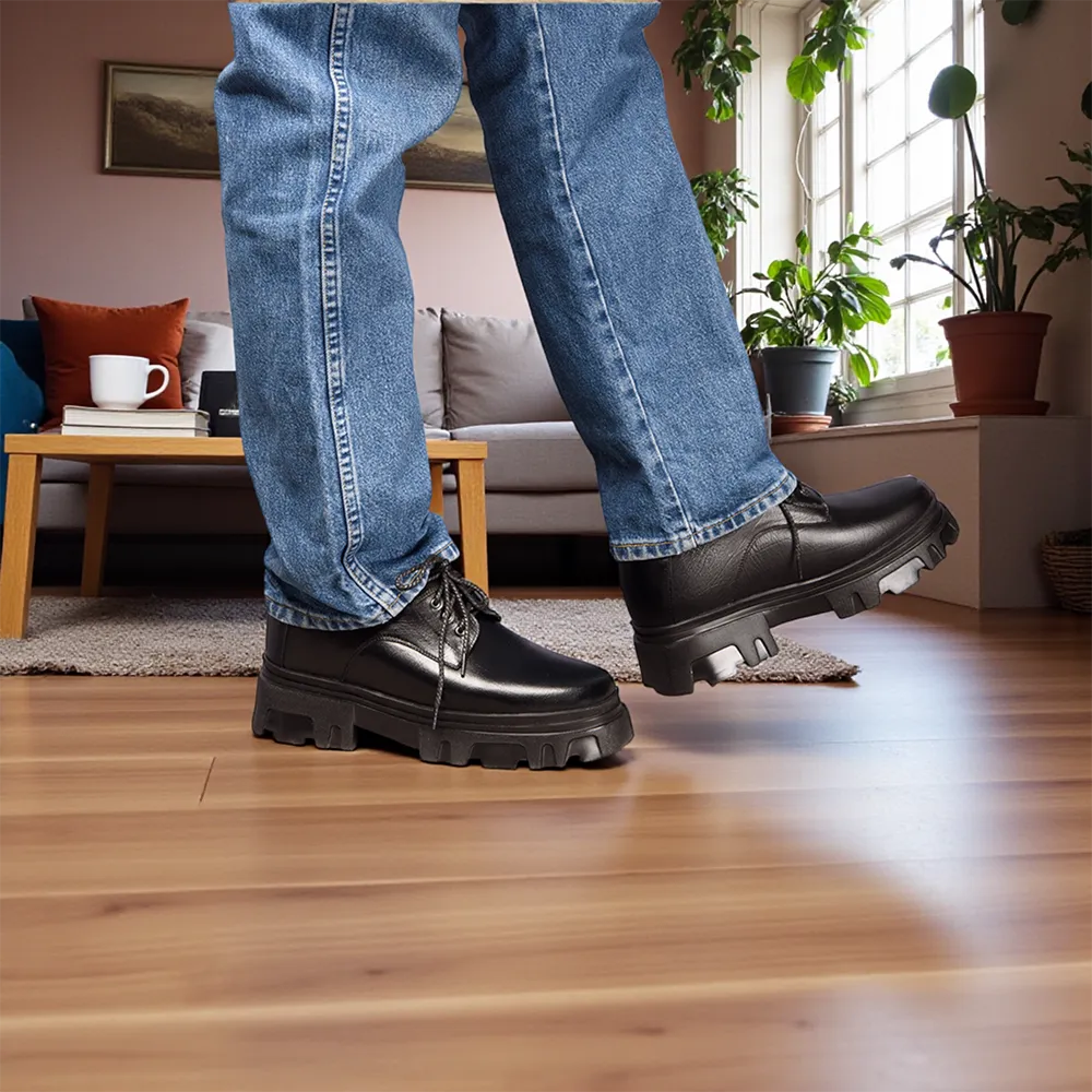 GIÀY TĂNG CHIỀU CAO NAM  SIÊU NHẸ T167 ĐEN SỌC CAO 11CM