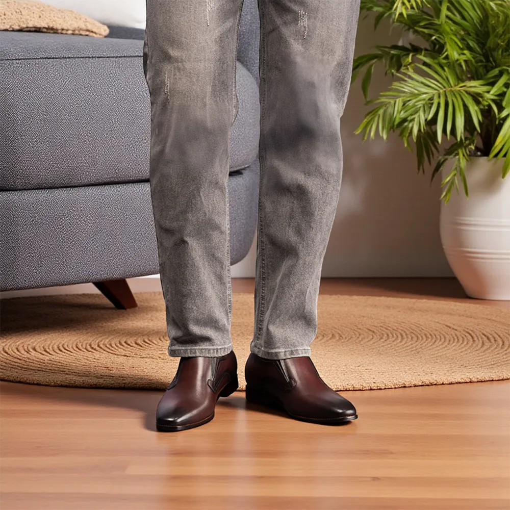 GIÀY TĂNG CHIỀU CAO NAM A215 ĐỎ ĐÔ 6CM