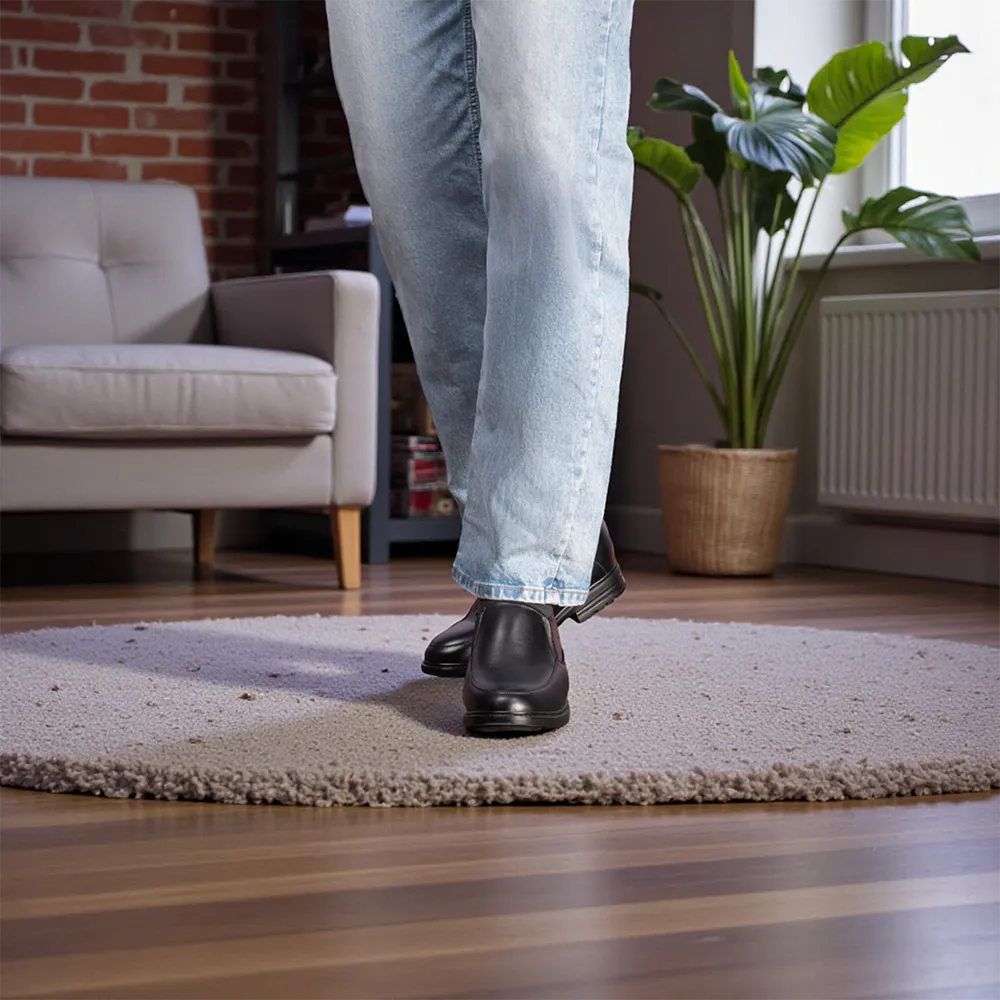 GIÀY ĐỘN NAM CAO 8CM SIÊU ÊM- CHỐNG DỐC T89 ĐEN