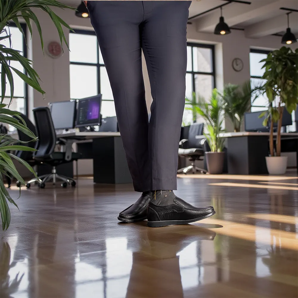 GIÀY TĂNG CHIỀU CAO NAM T163 ĐEN SẦN CAO 5CM