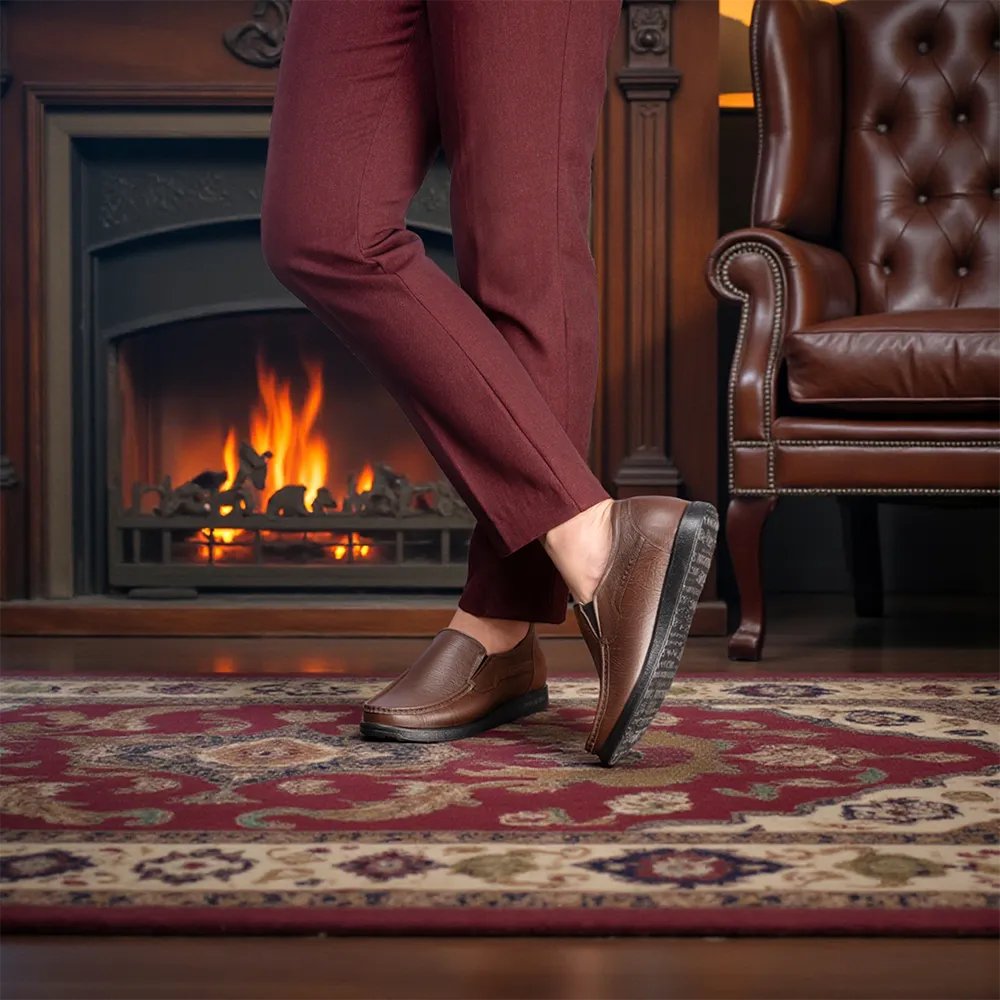 GIÀY TĂNG CHIỀU CAO NAM T163 NÂU TỐI SỌC CAO 5CM