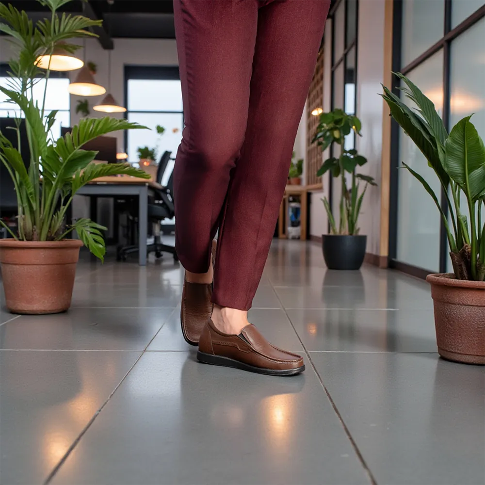 GIÀY TĂNG CHIỀU CAO NAM T163 NÂU TỐI SỌC CAO 5CM