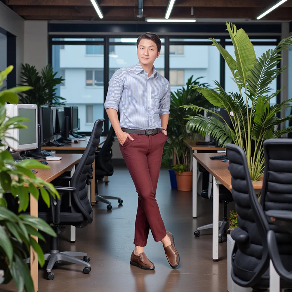 GIÀY TĂNG CHIỀU CAO NAM T163 NÂU TỐI SỌC CAO 5CM