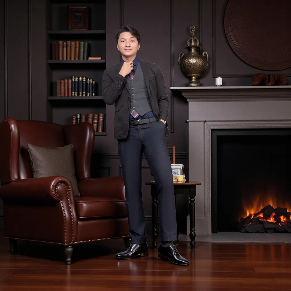 GIÀY CAO NAM A214 ĐEN 6CM