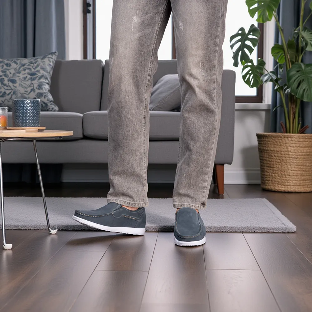 GIÀY ĐỘN NAM T163 XANH CAO 5CM