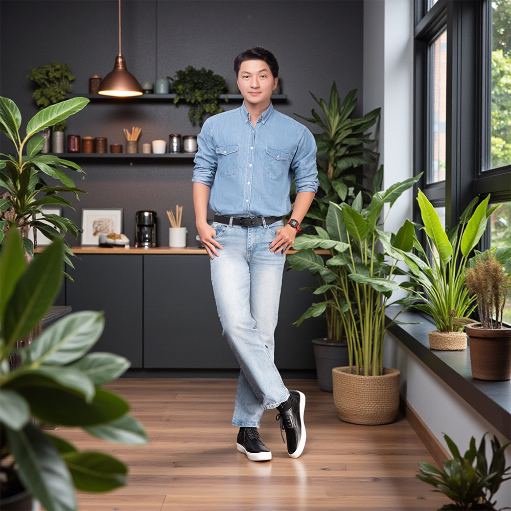 GIÀY ĐẾ CAO NAM T144 ĐEN CAO 6CM