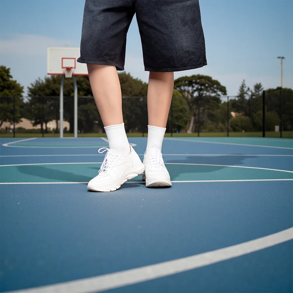 GIÀY ĐẾ CAO NAM SIÊU NHẸ T228 TRẮNG CAO 8CM