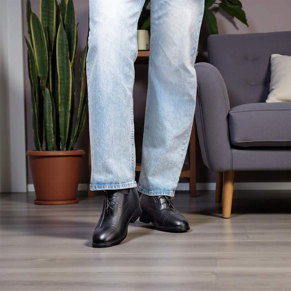 GIÀY ĐỘN NAM CAO 8CM SIÊU ÊM- CHỐNG DỐC T86 ĐEN