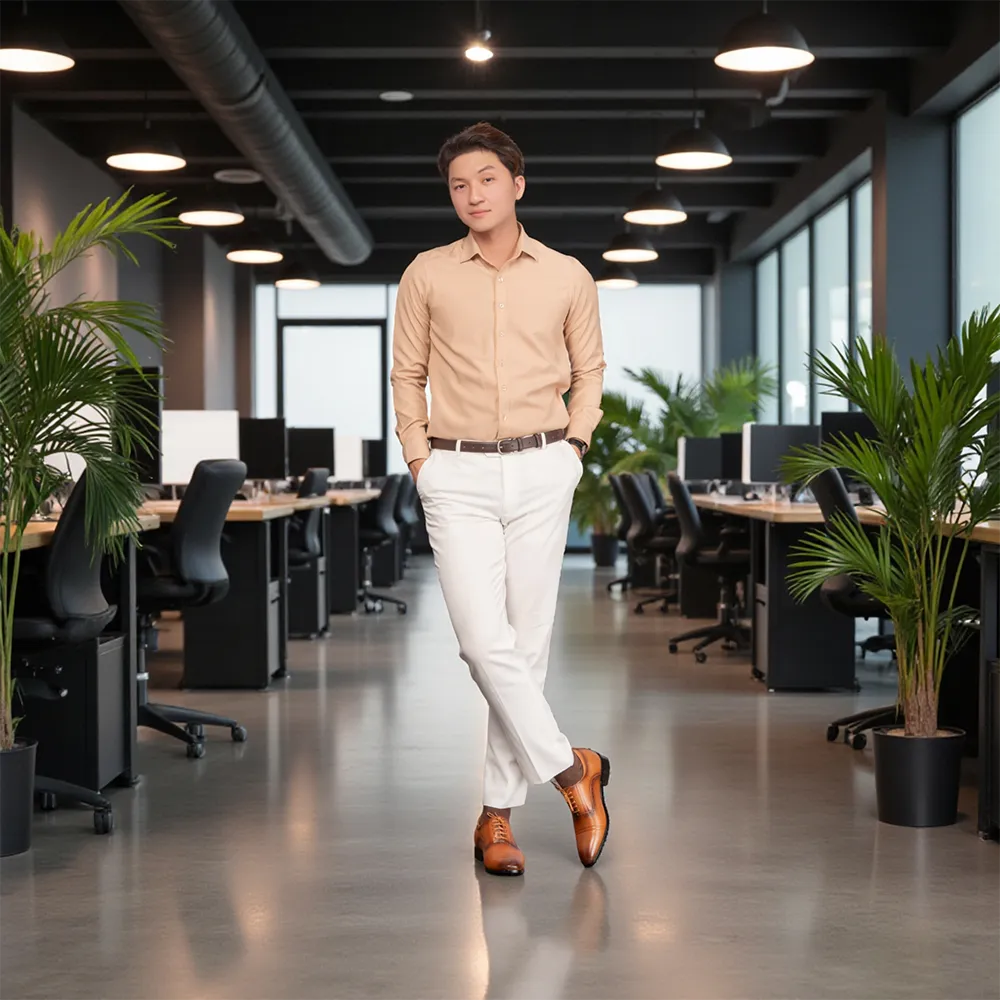 GIÀY CAO NAM A210NB 6CM - LUXURY SHOES