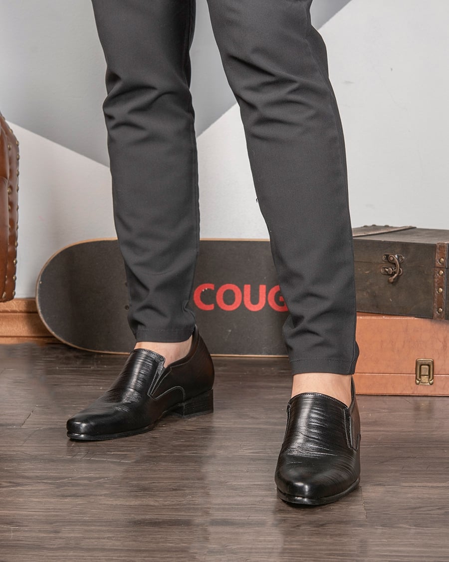 GIÀY TĂNG CHIỀU CAO NAM S970 ĐEN SỌC CAO 8CM