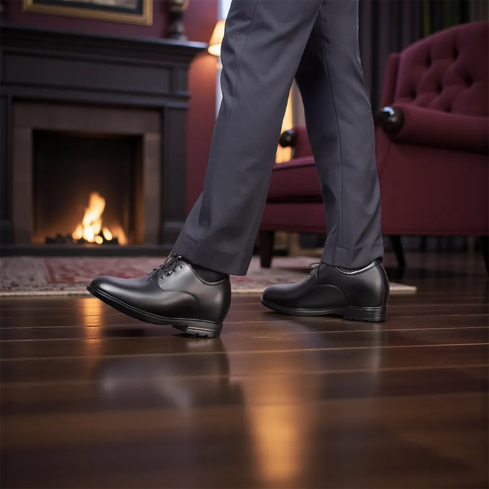 GIÀY ĐỘN NAM CAO 8CM SIÊU ÊM- CHỐNG DỐC T88 ĐEN