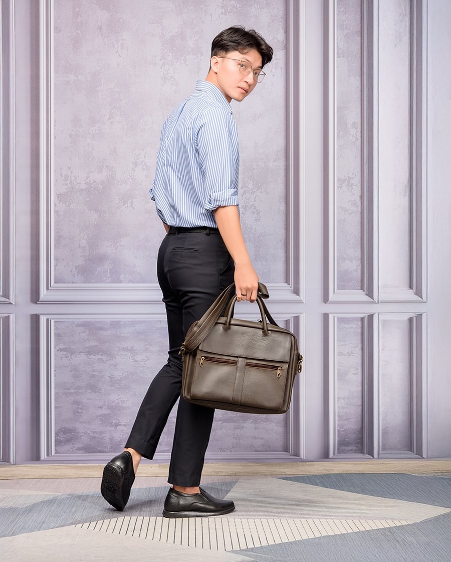 GIÀY ĐỘN NAM SIÊU NHẸ T164 ĐEN SỌC CAO 5CM