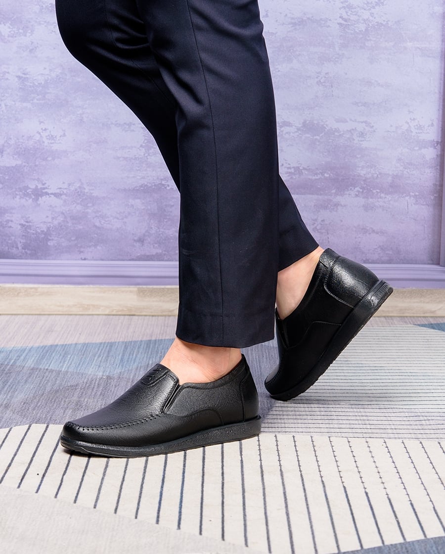 GIÀY ĐỘN NAM SIÊU NHẸ T164 ĐEN SỌC CAO 5CM