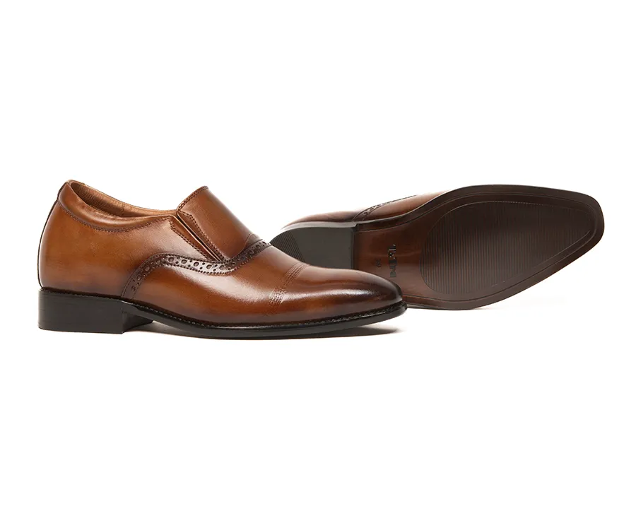 GIÀY TĂNG CHIỀU CAO NAM A211 NÂU BÒ CAO 6CM