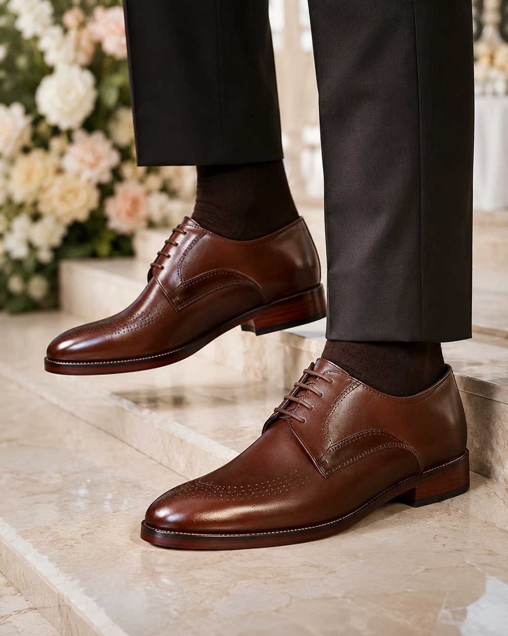 GIÀY TĂNG CHIỀU CAO NAM S2113 NÂU 6.5CM