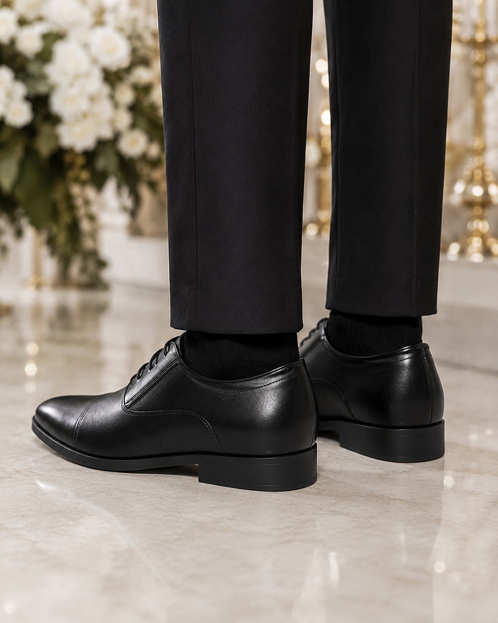 GIÀY TĂNG CHIỀU CAO NAM T51 ĐEN CAO 6CM