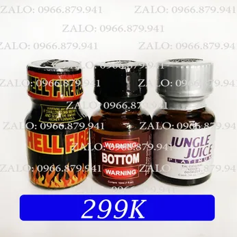 Combo 3 chai popper 10ml bot thăng hoa say đắm cùng top mạnh mẽ